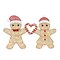 32 Inch H Set of 2 Heart Shaped Gingerbread Men with Box 50L Warm